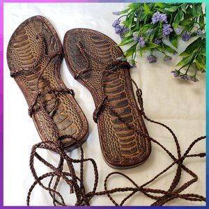 Brown Summer Sandals, size 7B